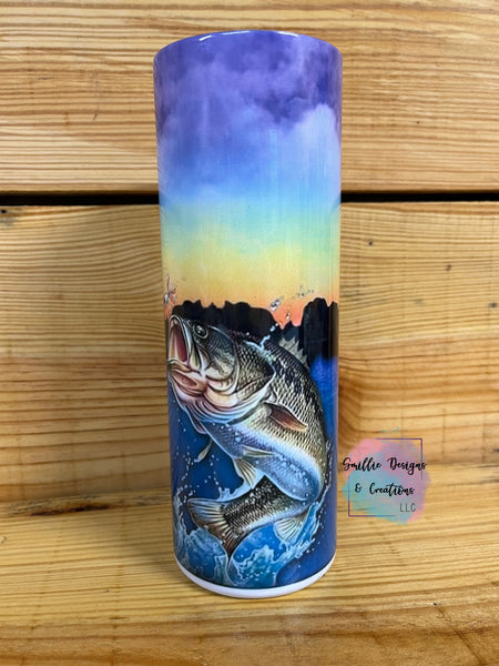 Bass Sunset Tumbler 20oz