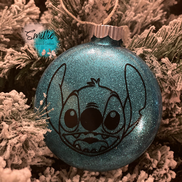 Stitch Glitter Ornament – Smillie Designs & Creations L.L.C.